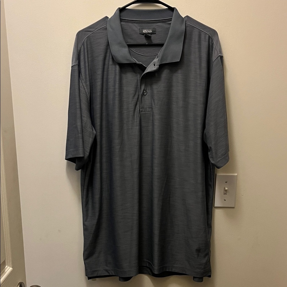 Kenneth Cole reaction gray men’s polo shirt size Large